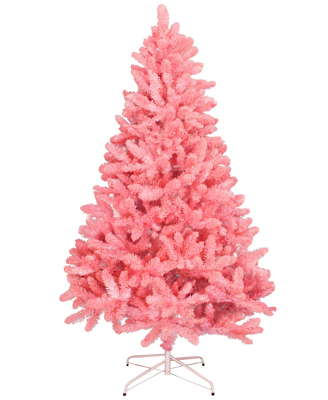 Perfect Holiday 6' Light Pink Flocked Kodiak Tree with Metal Stand